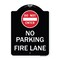 Signmission Designer Series-Do Not Enter No Parking Fire Lane With Graphic, 24" x 18", BW-1824-9981 A-DES-BW-1824-9981 - alternate 1
